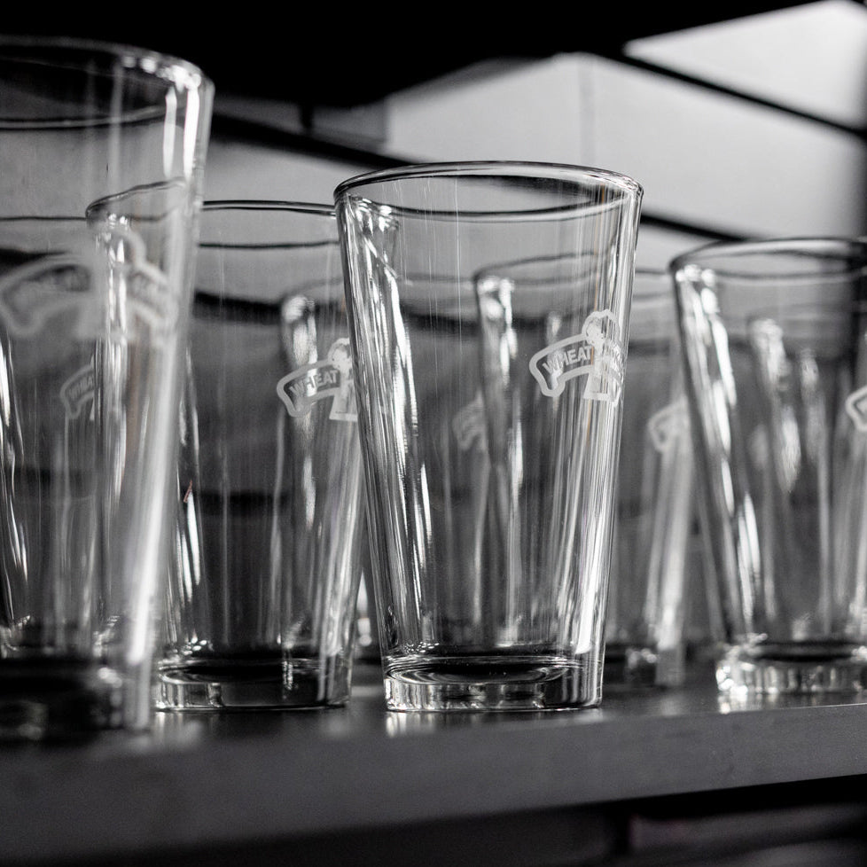 Etched Wheat Kings Glass
