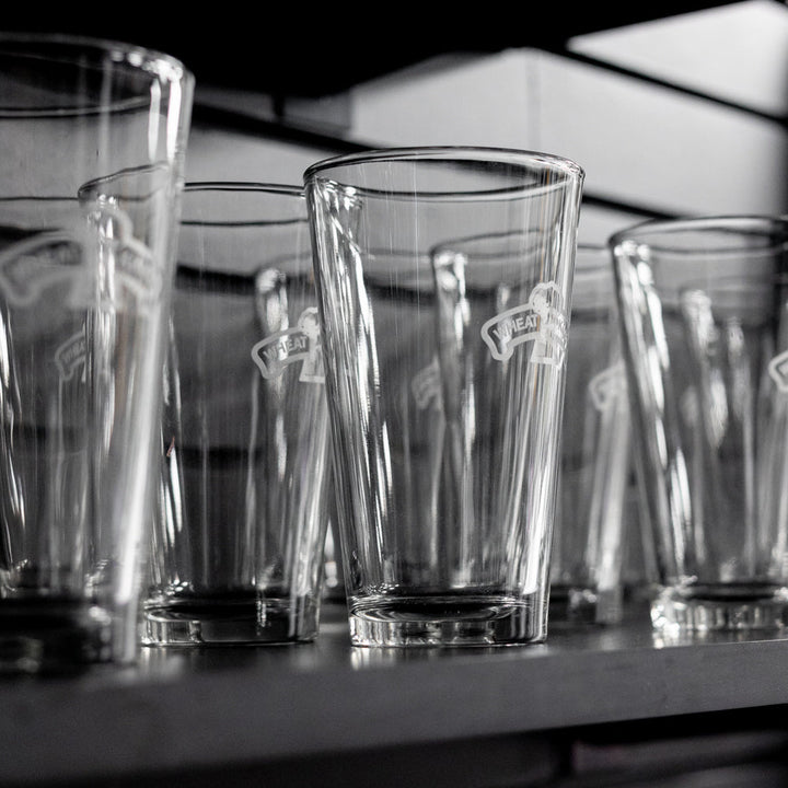 Etched Wheat Kings Glass