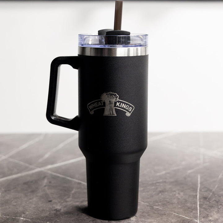 40oz Tumbler Or Can Cooler and a Blush Silks Mini Scrunchie Bundle