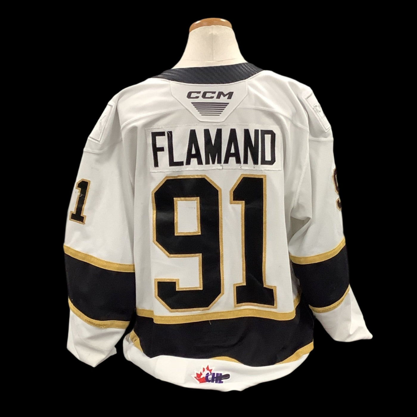 Game Used White Jersey 2023/24 #91 Flamand