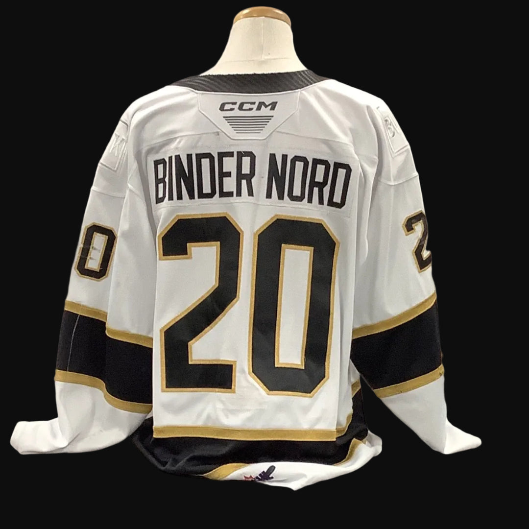 Game Used White Jersey 2024/25 #20 Binder Nord