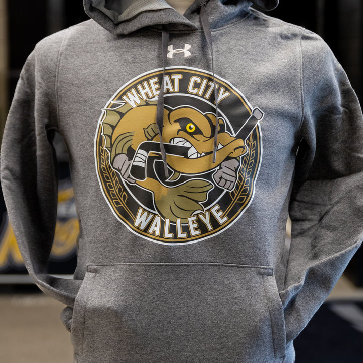 UA Women's Hustle Fleece Hoodie - Wheat City Walleye