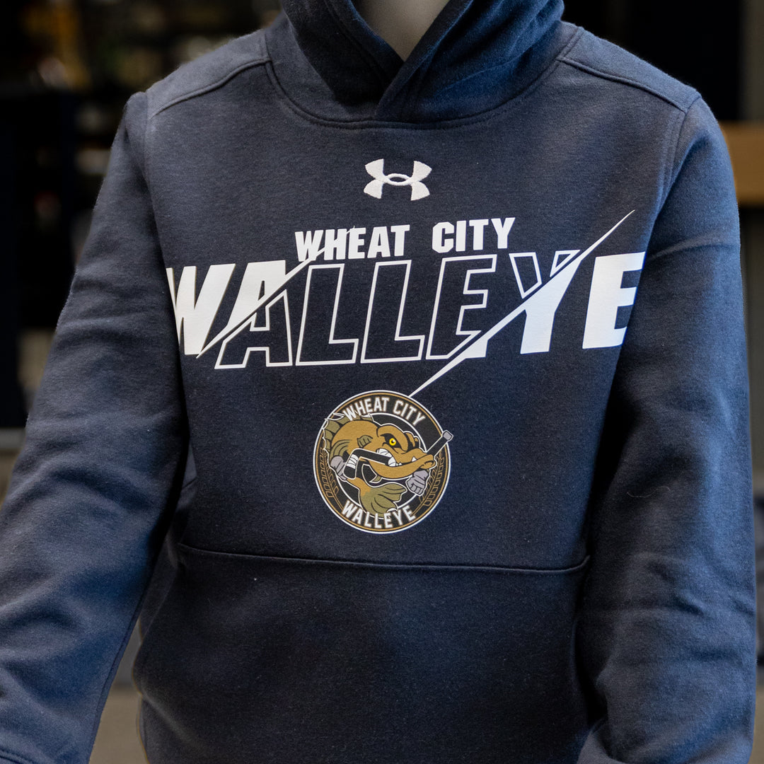 UA Youth Hustle Fleece Hoodie - Wheat City Walleye