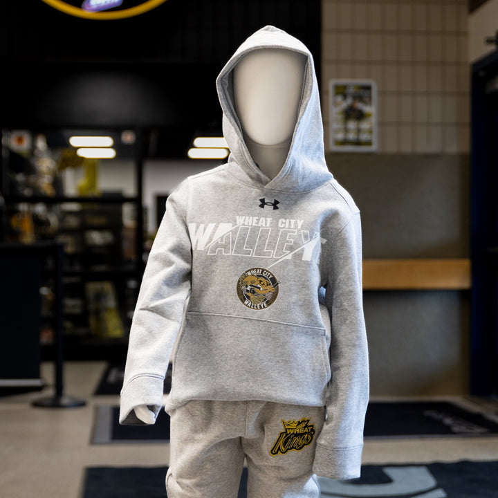 UA Youth Hustle Fleece Hoodie - Wheat City Walleye