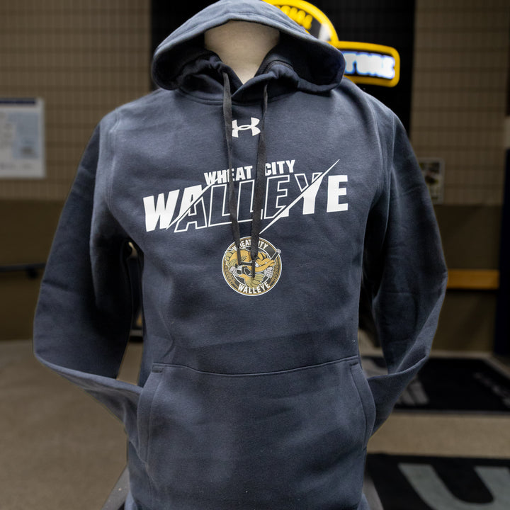 UA Men's Hustle Fleece Hoodie - Wheat City Walleye