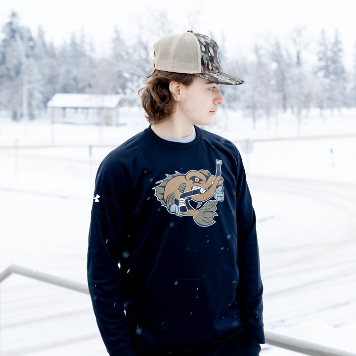 UA Men's Storm Armour Fleece Crew - Walleye