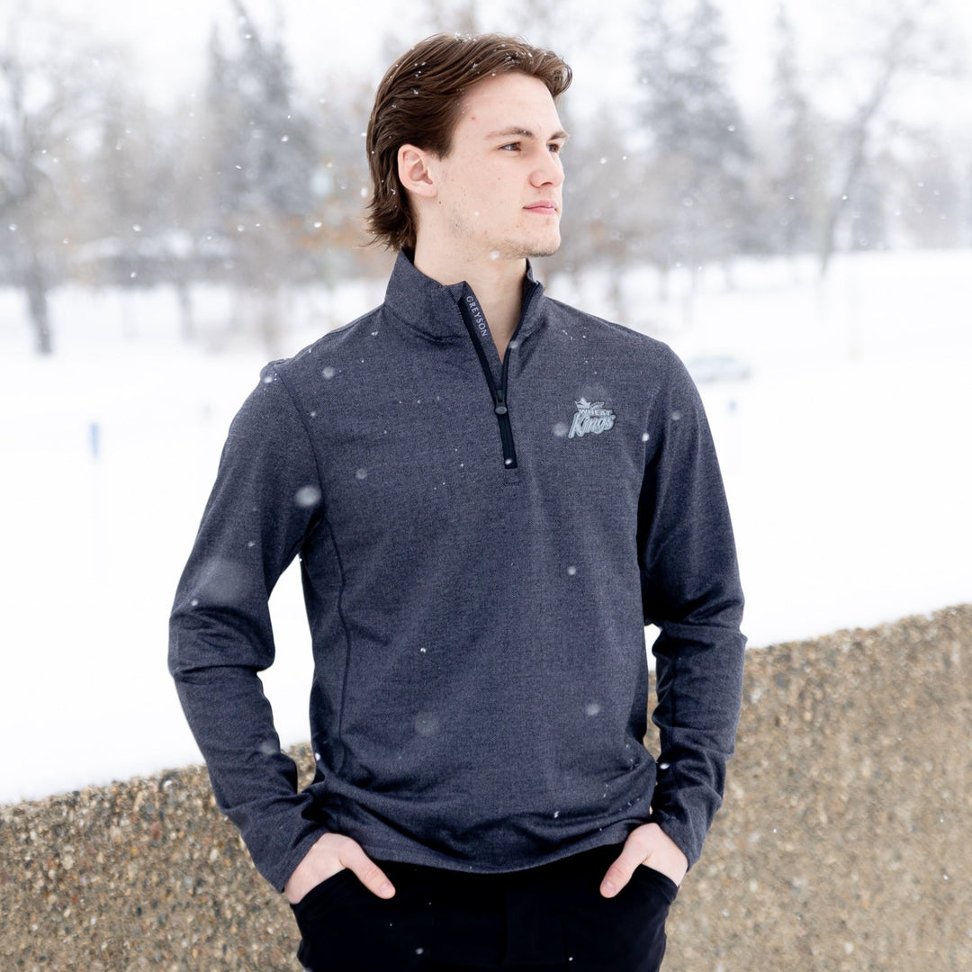 Greyson Herringbone Tate quarter zip