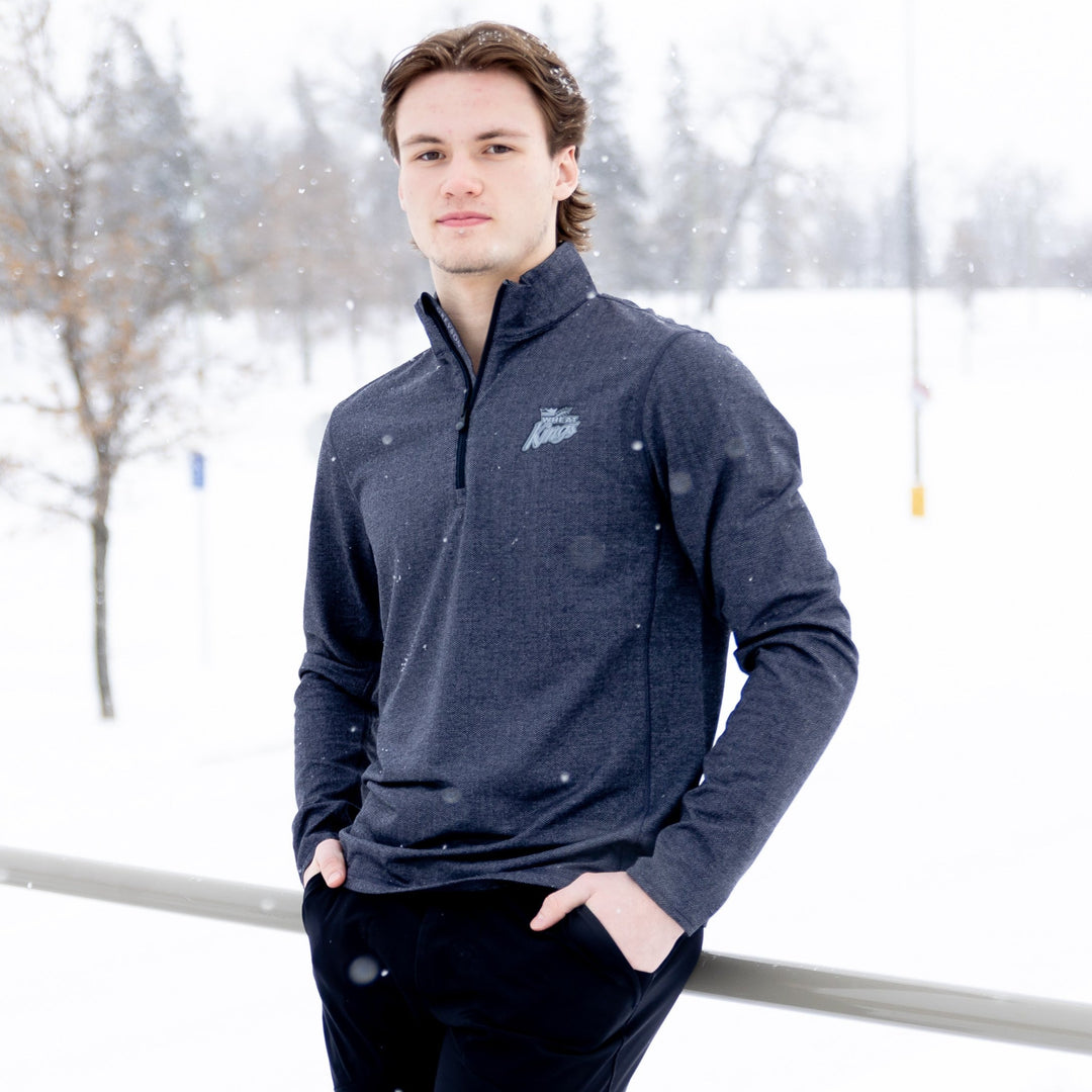 Greyson Herringbone Tate quarter zip