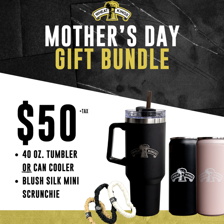 40oz Tumbler Or Can Cooler and a Blush Silks Mini Scrunchie Bundle